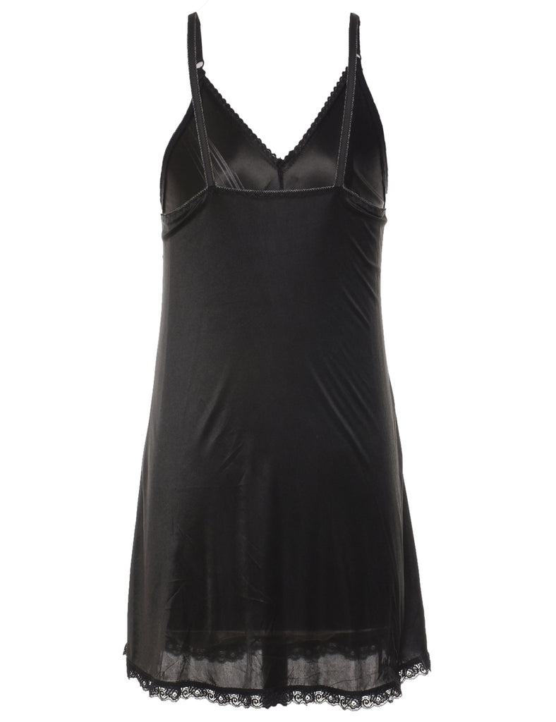 Black Classic Slip Dress - M