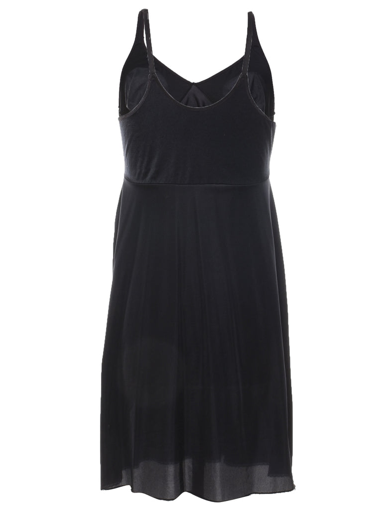 Black Classic Slip Dress - M