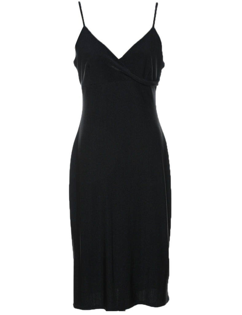 Black Classic V-Neck Evening Dress - S