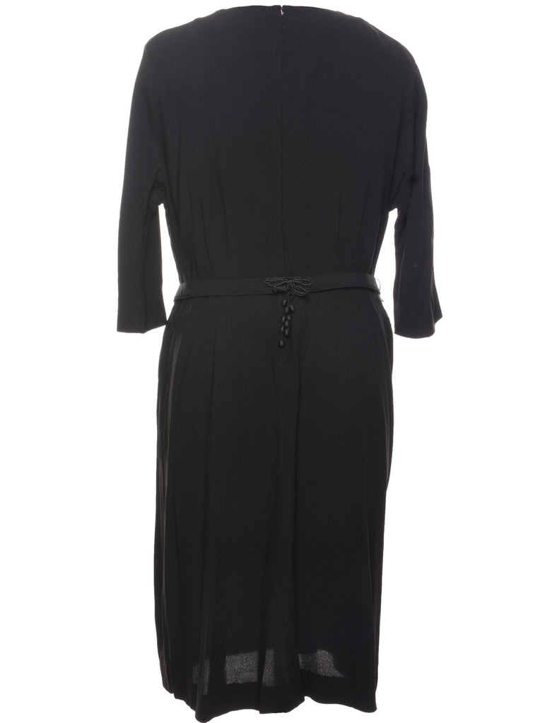 Black Classic Vintage Dress - XL