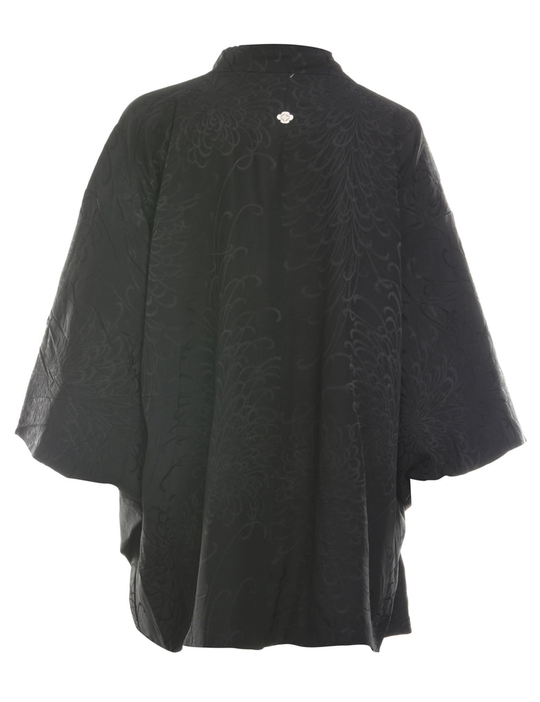 Black Cropped Kimono - M