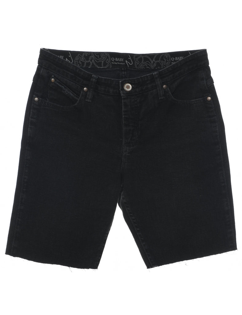 Black Cut-off Denim Shorts - W31 L8