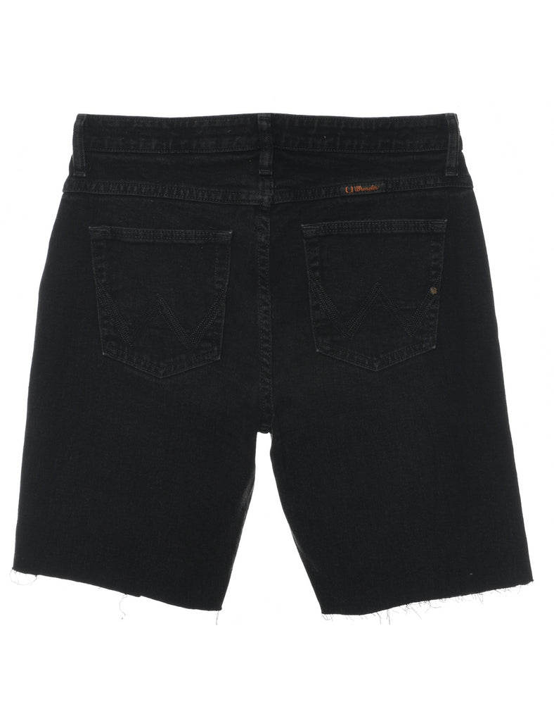 Black Cut-off Denim Shorts - W31 L8