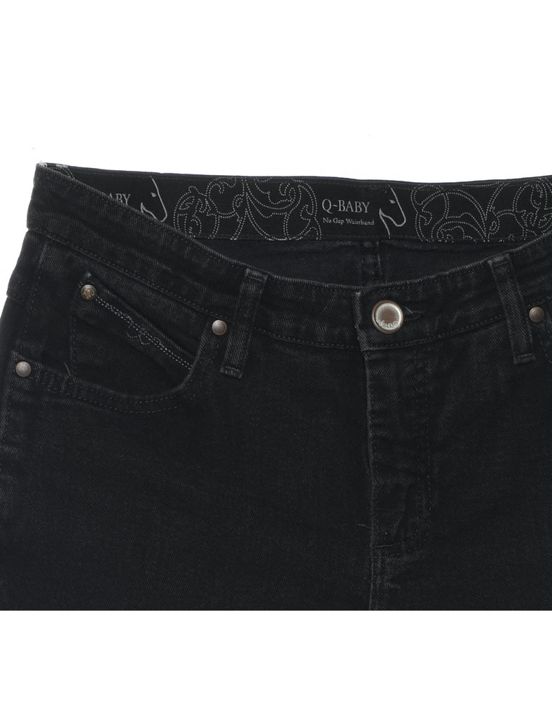 Black Cut-off Denim Shorts - W31 L8