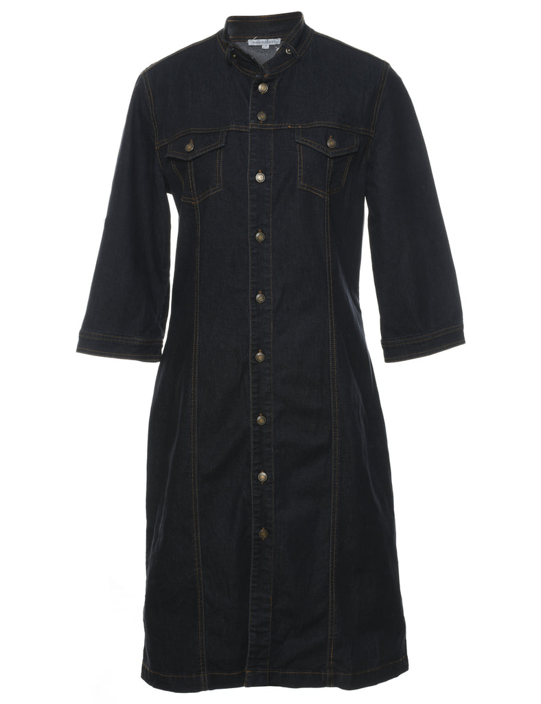 Black Denim Dress - M