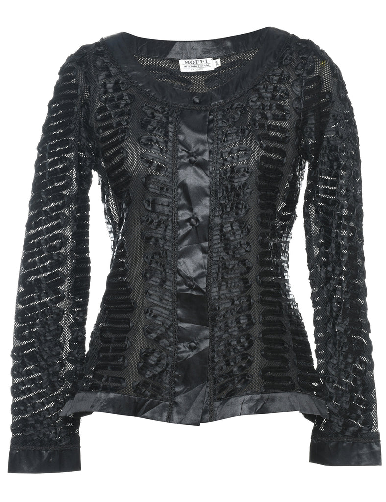 Black Evening Blouse - S