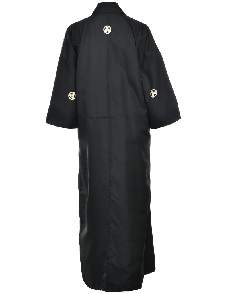 Black Full Length Kimono - L