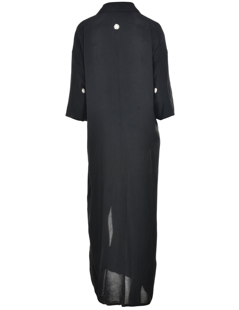 Black Full Length Kimono - L