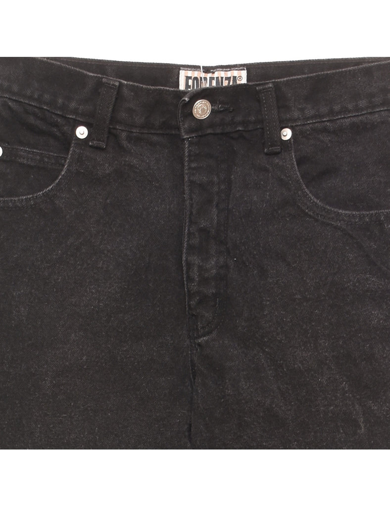 Black High Waist Tapered Jeans - W26 L28