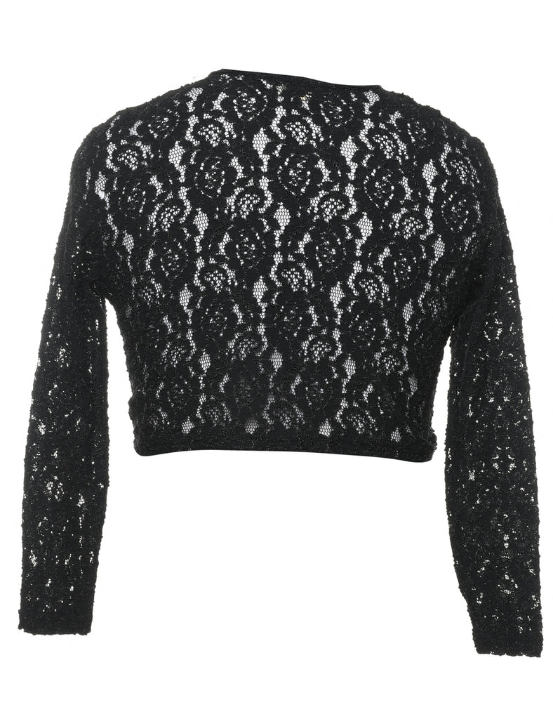 Black Lace Blouse - S