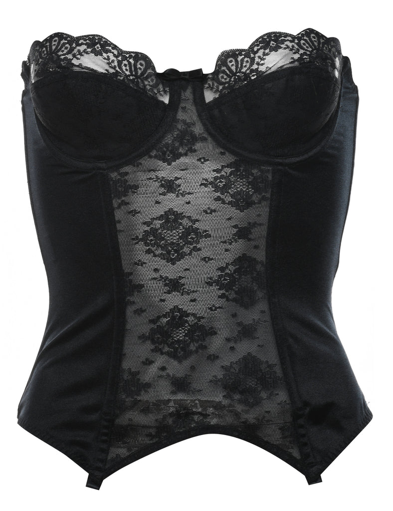 Black Lace Bustier - S