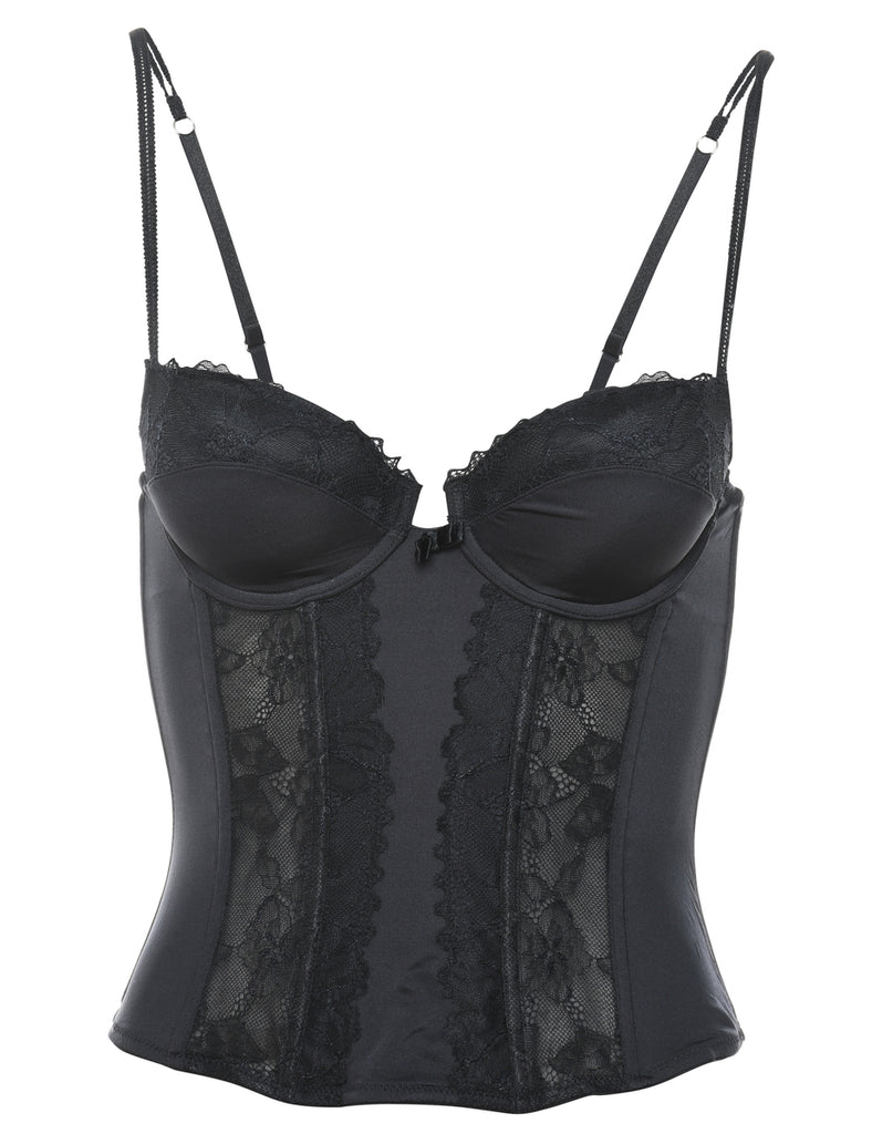 Black Lace Bustier - S