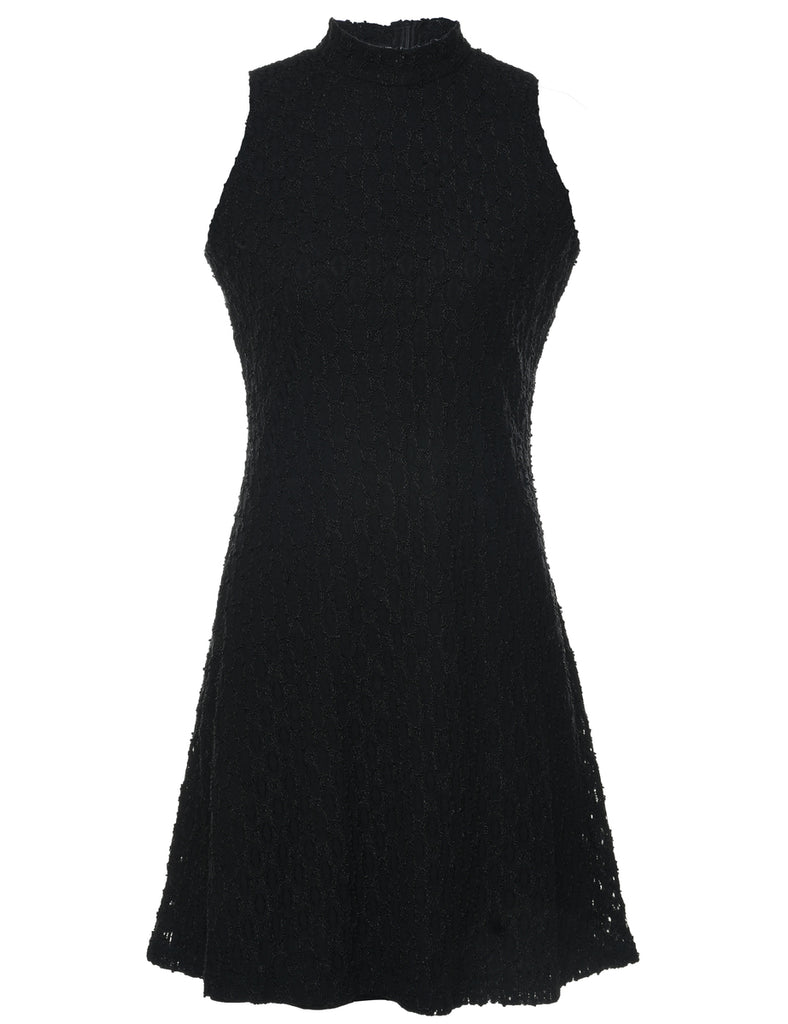 Black Lace Evening Dress - S