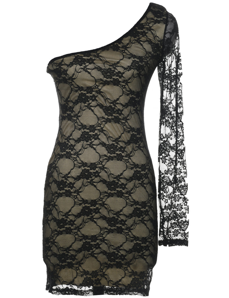 Black Lace Evening Dress - XS