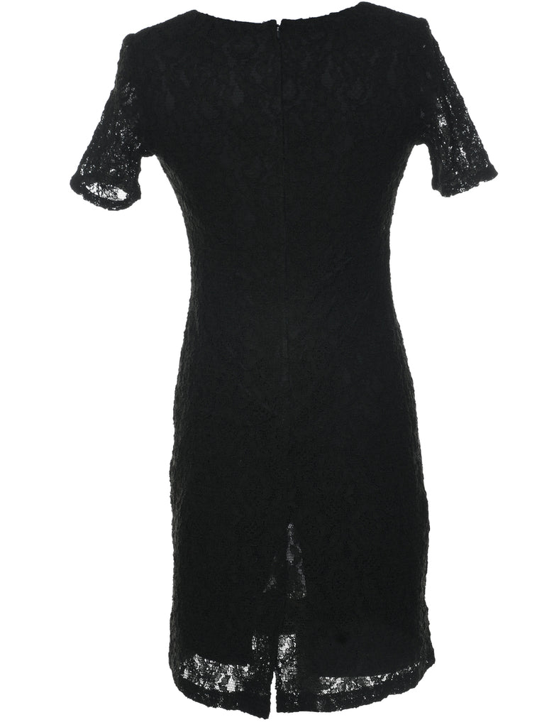 Black Lace Evening Dress - XS