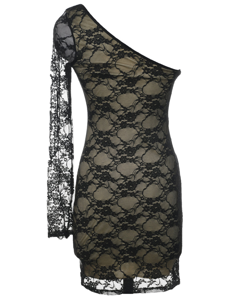 Black Lace Evening Dress - XS