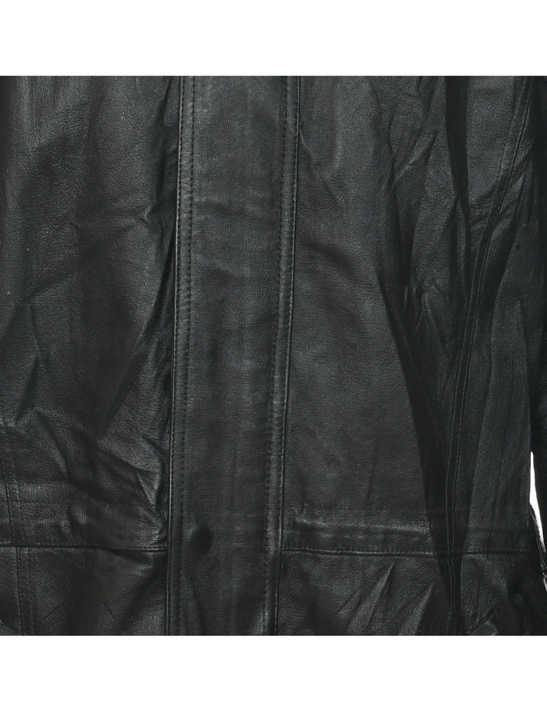 Black Leather Jacket - L