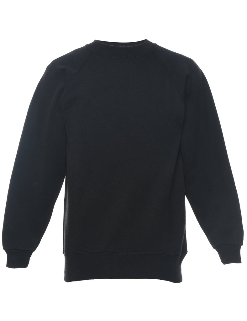 Black Plain Sweatshirt - S