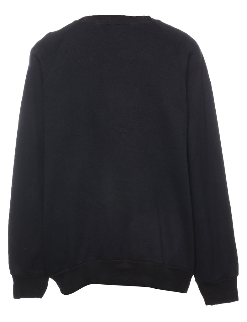 Black Plain Sweatshirt - L