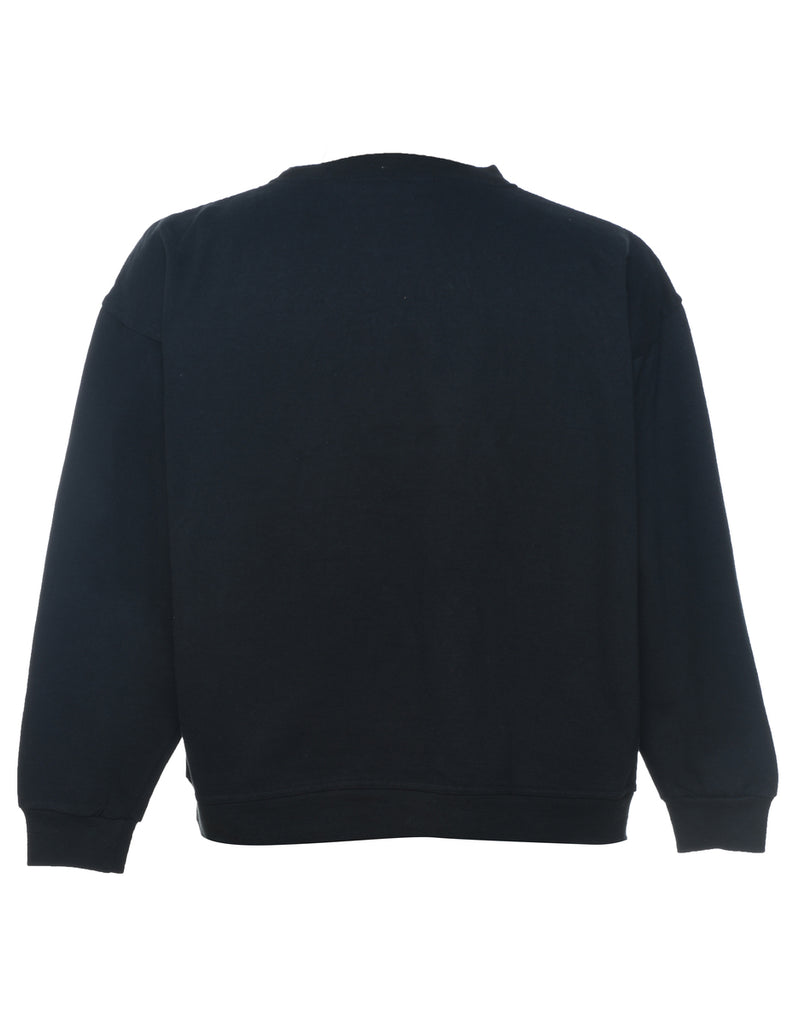 Black Plain Sweatshirt - L