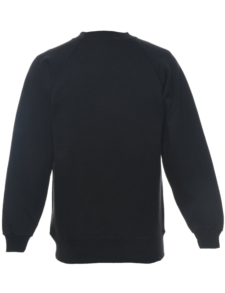 Black Plain Sweatshirt - S