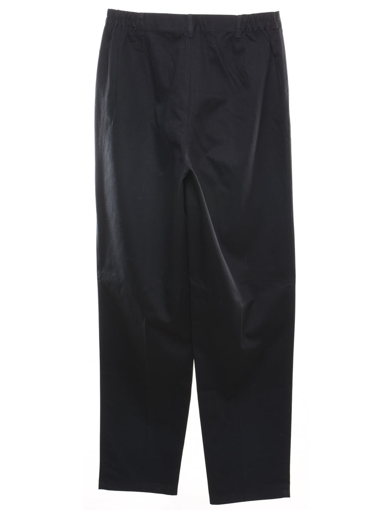 Black Pleated Trousers - W32 L34