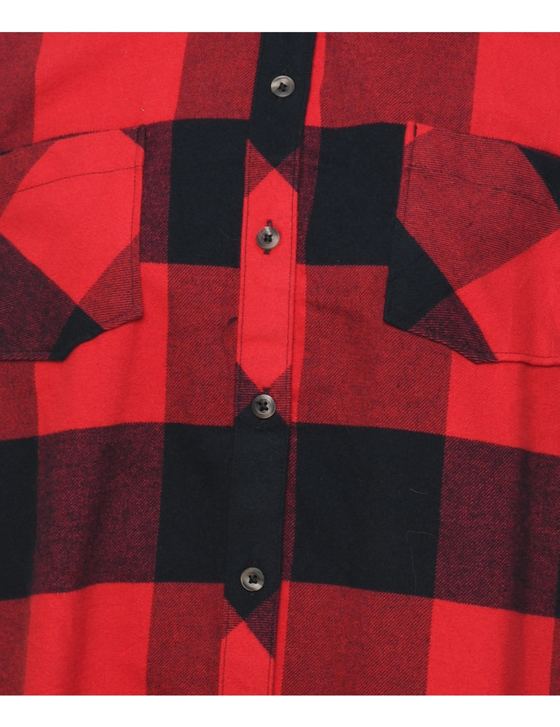 Black & Red Plaid Shirt - S