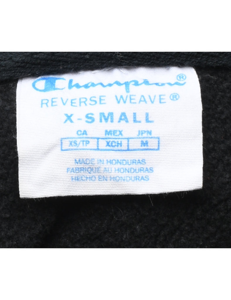 Black Reverse Weave Champion Hoodie - XS