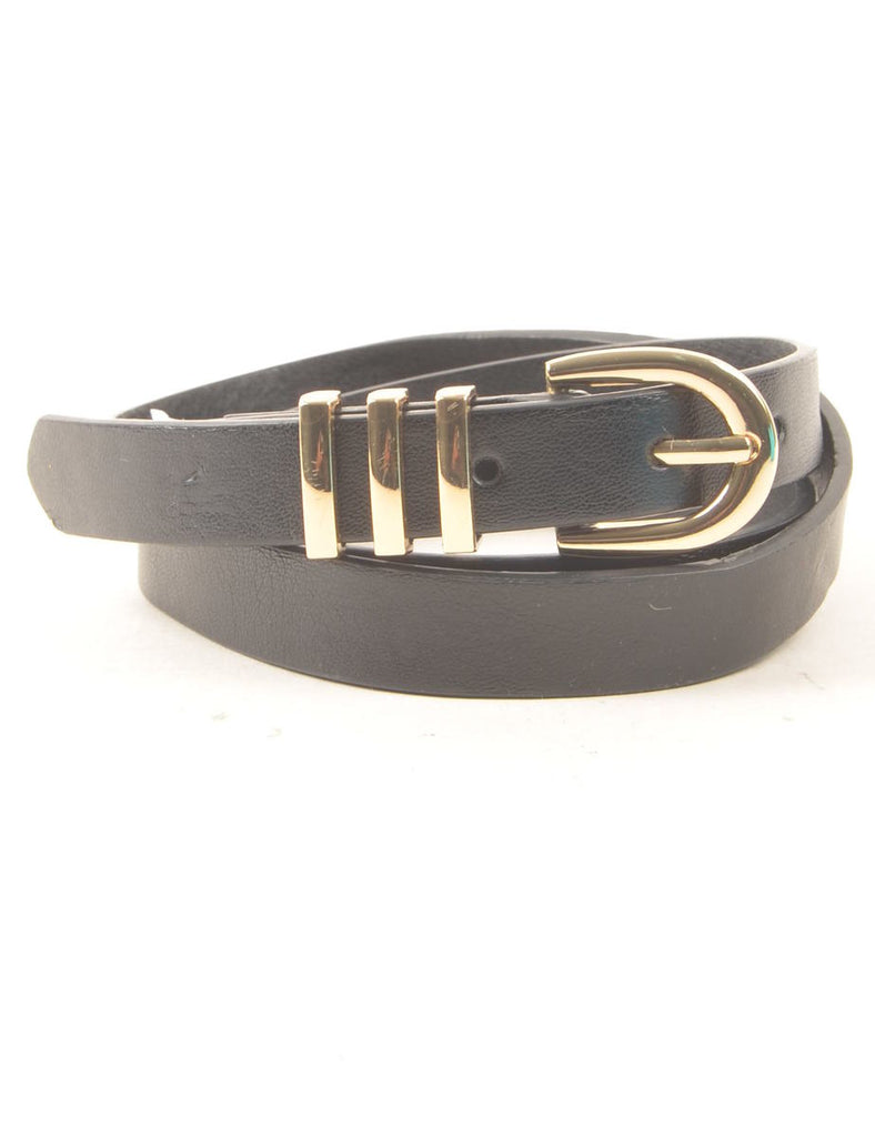 Black Skinny Belt - M