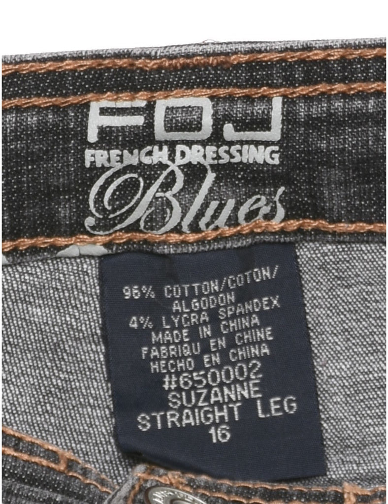 Black Straight Fit Jeans - W32 L30