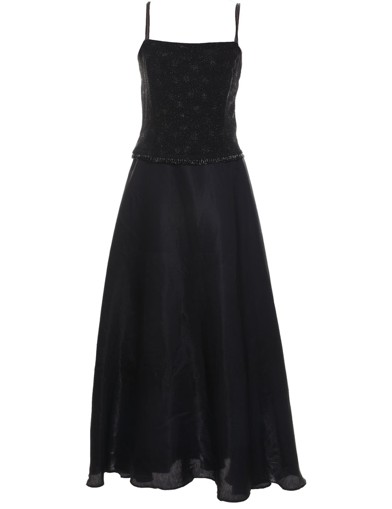 Black Strappy Sparkly Evening Dress - M