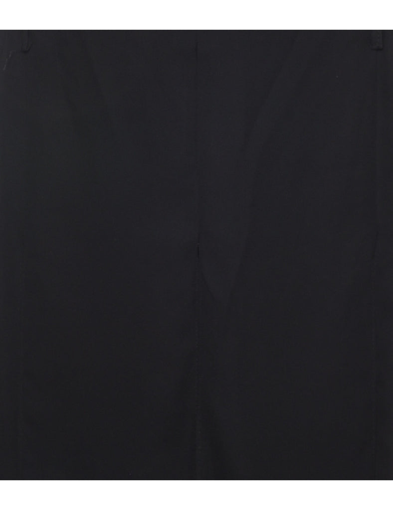 Black Wide Leg Trousers  - W26 L29