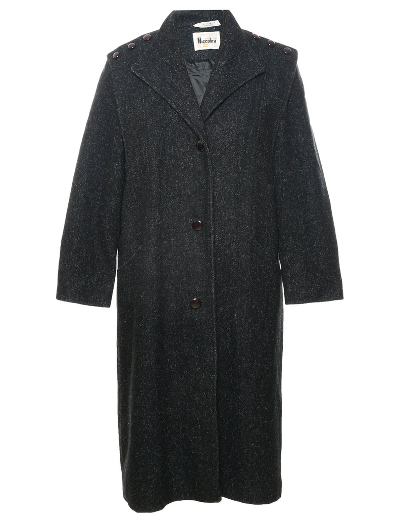 Black Wool Coat - M