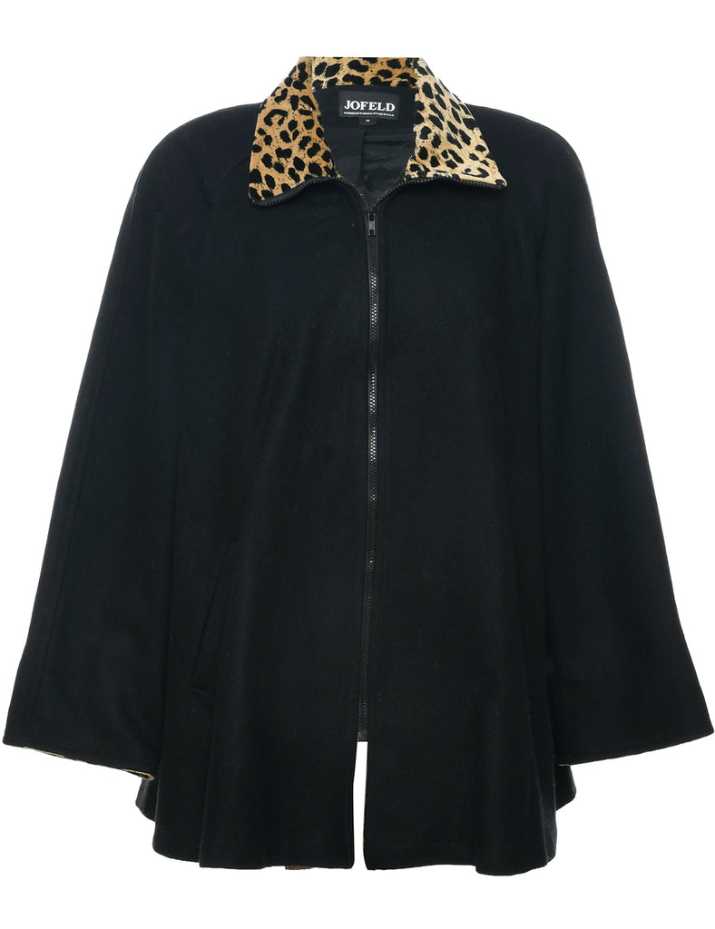 Black Wool Coat - M