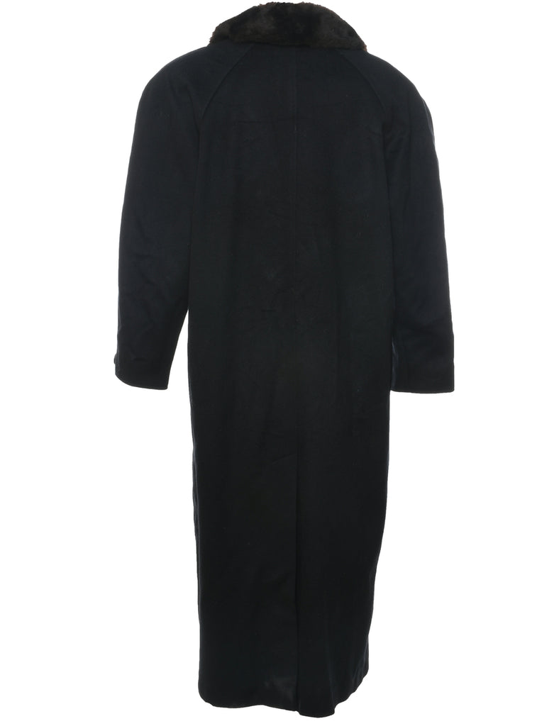 Black Wool Coat - L