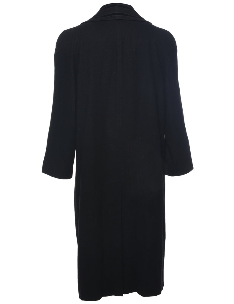 Black Wool Coat - XL