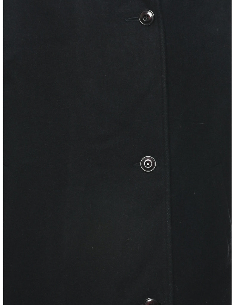 Black Wool Coat - L