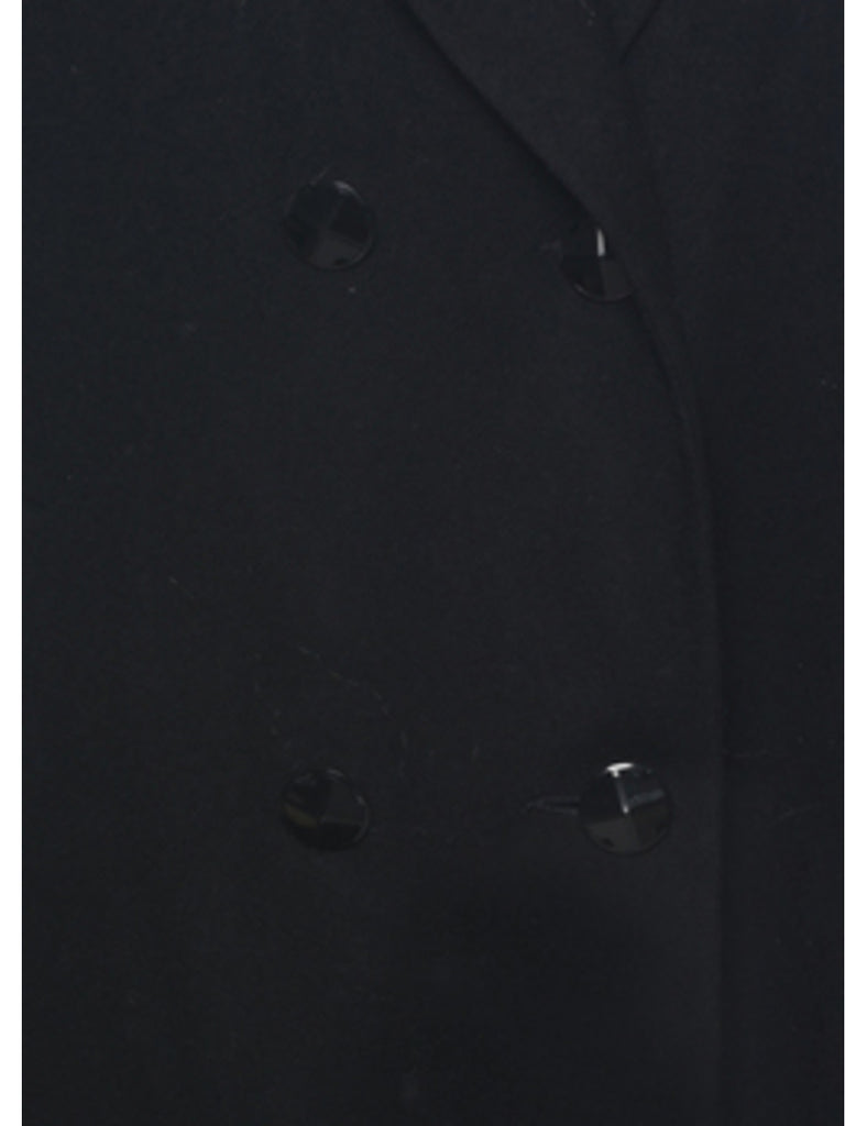 Black Wool Coat - XL