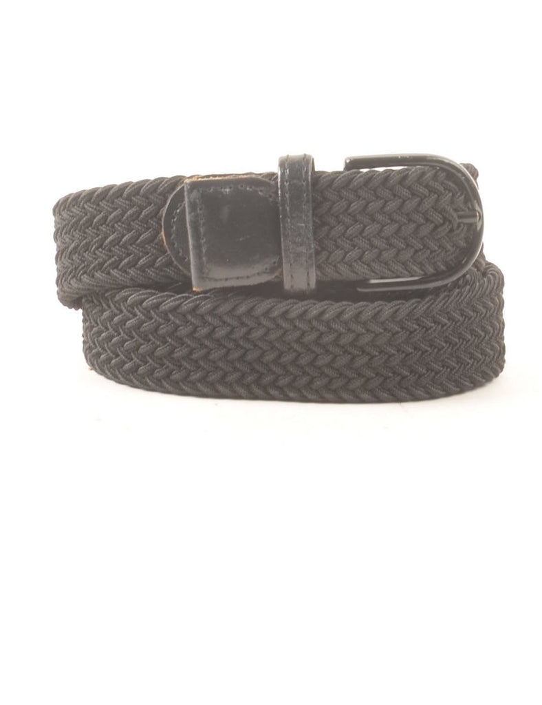 Black Woven Belt - L