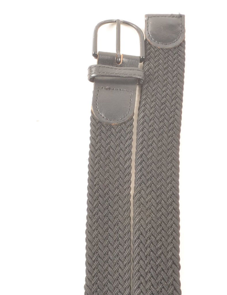 Black Woven Belt - L