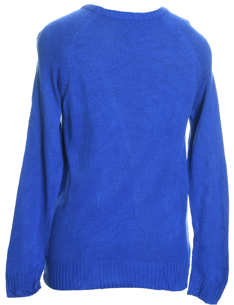 Blue Christmas Jumper - L