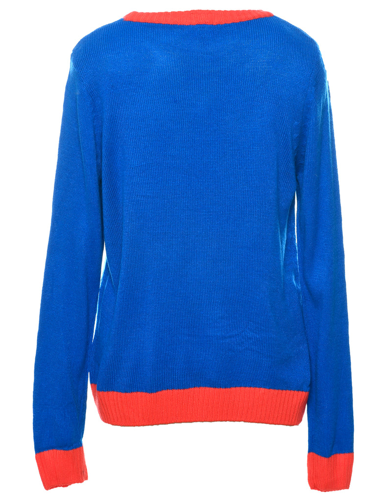 Blue Christmas Jumper - XL