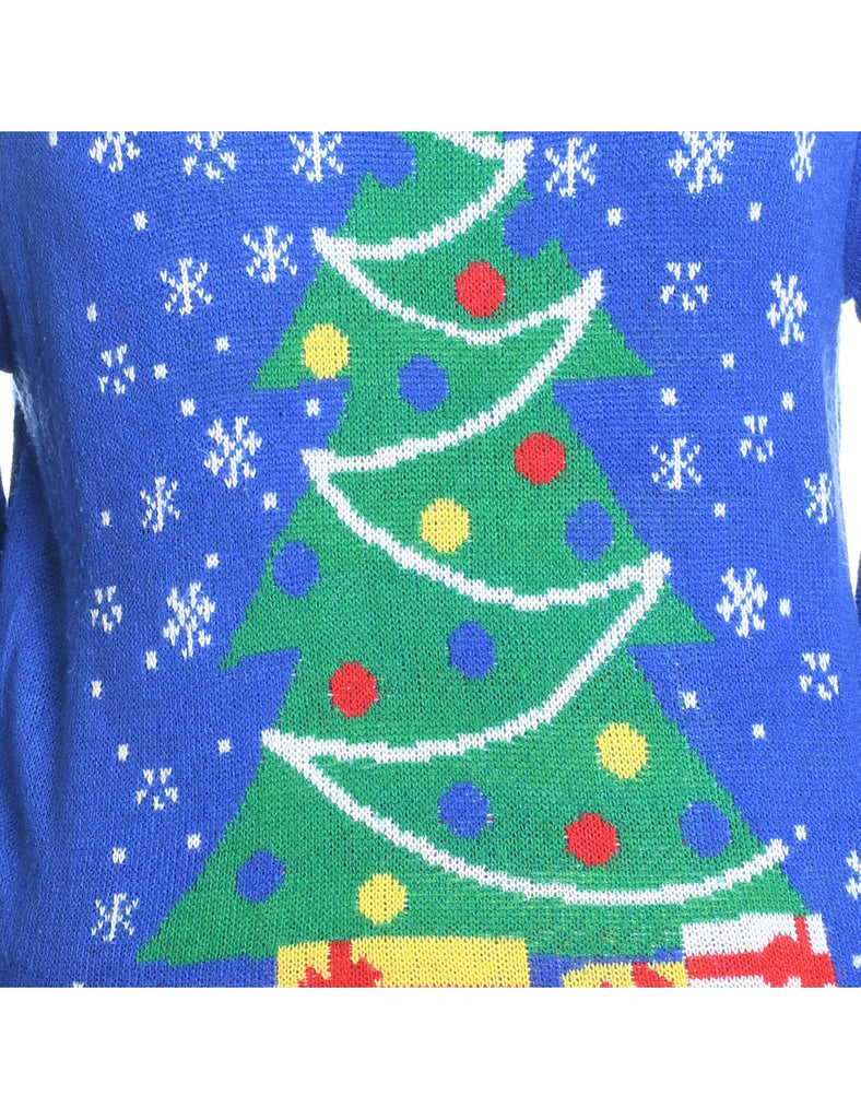 Blue Christmas Jumper - XL