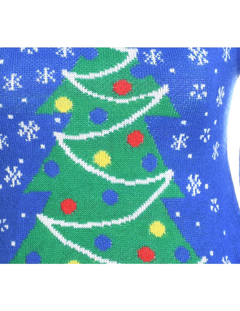 Blue Christmas Jumper - XS