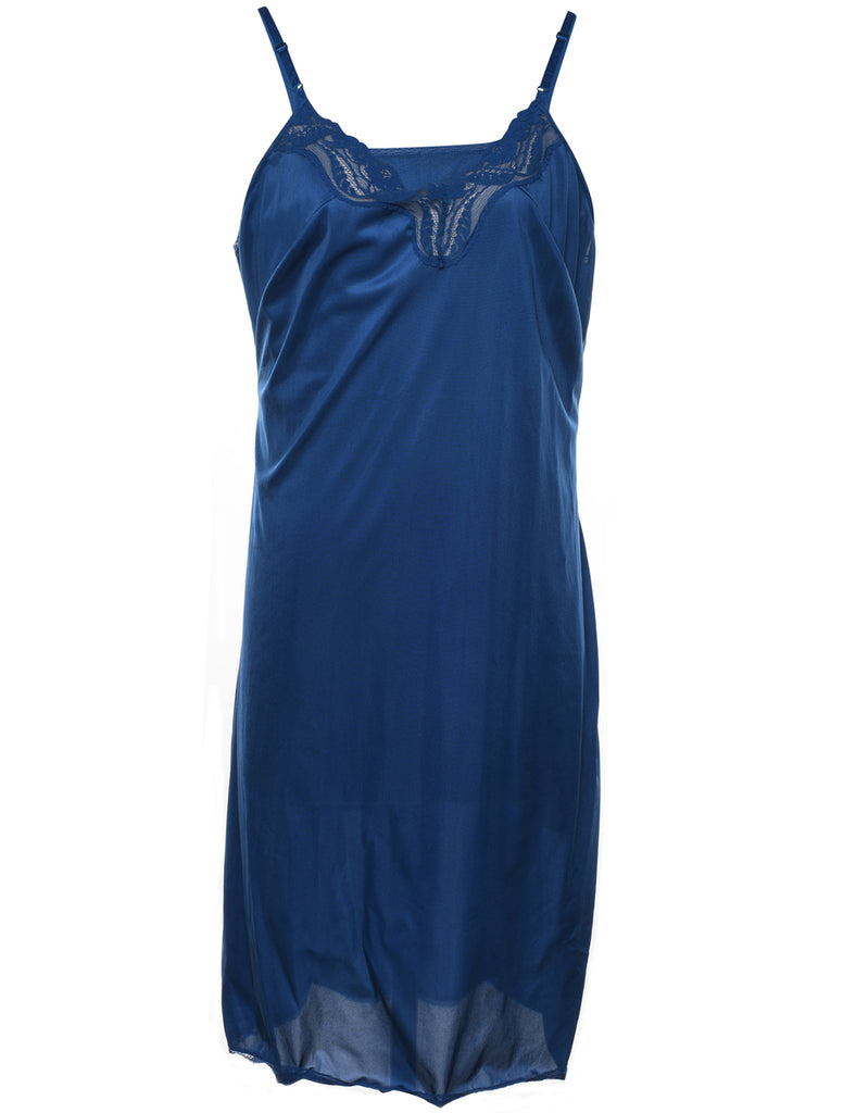 Blue Classic Slip Dress - L