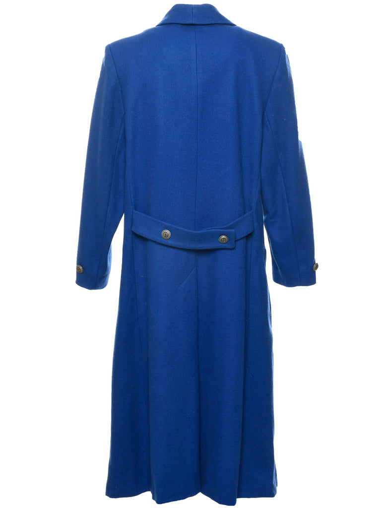 Blue Wool Coat - L