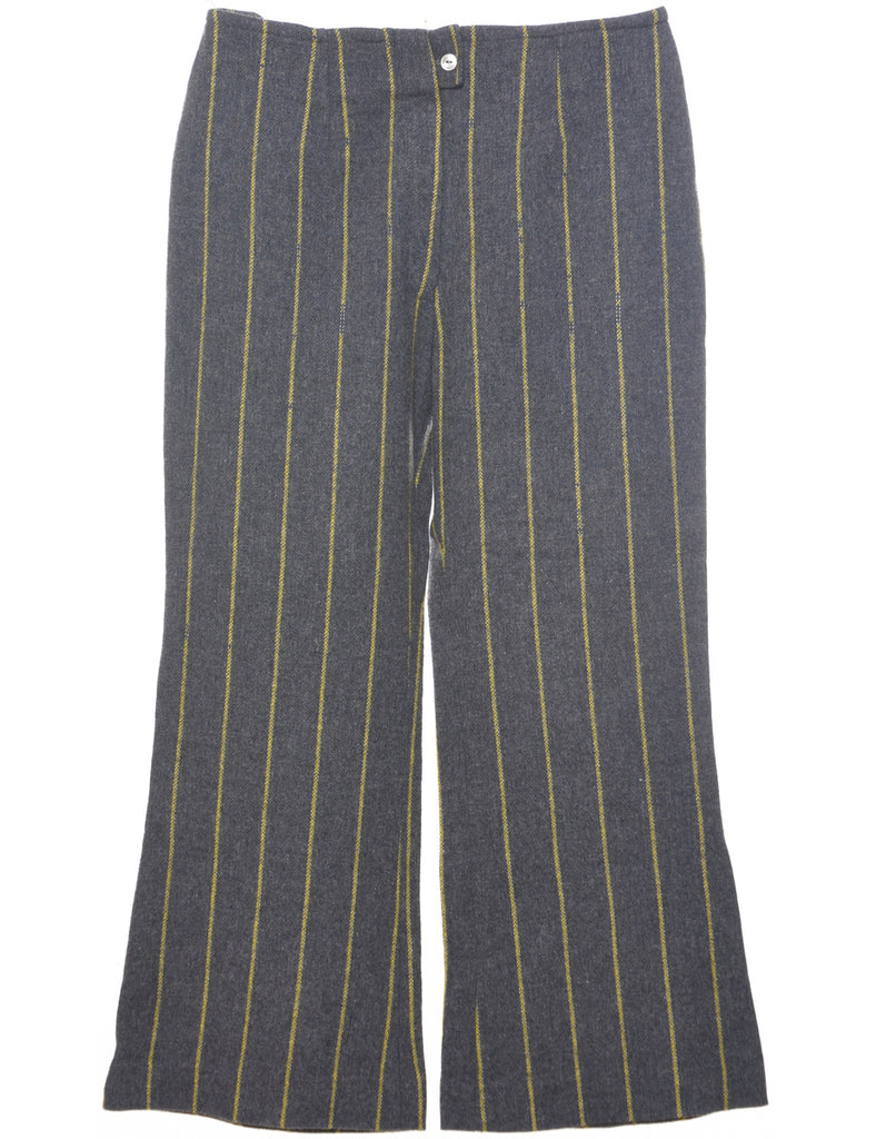 Boot Cut Striped Pattern Trousers - W30 L25