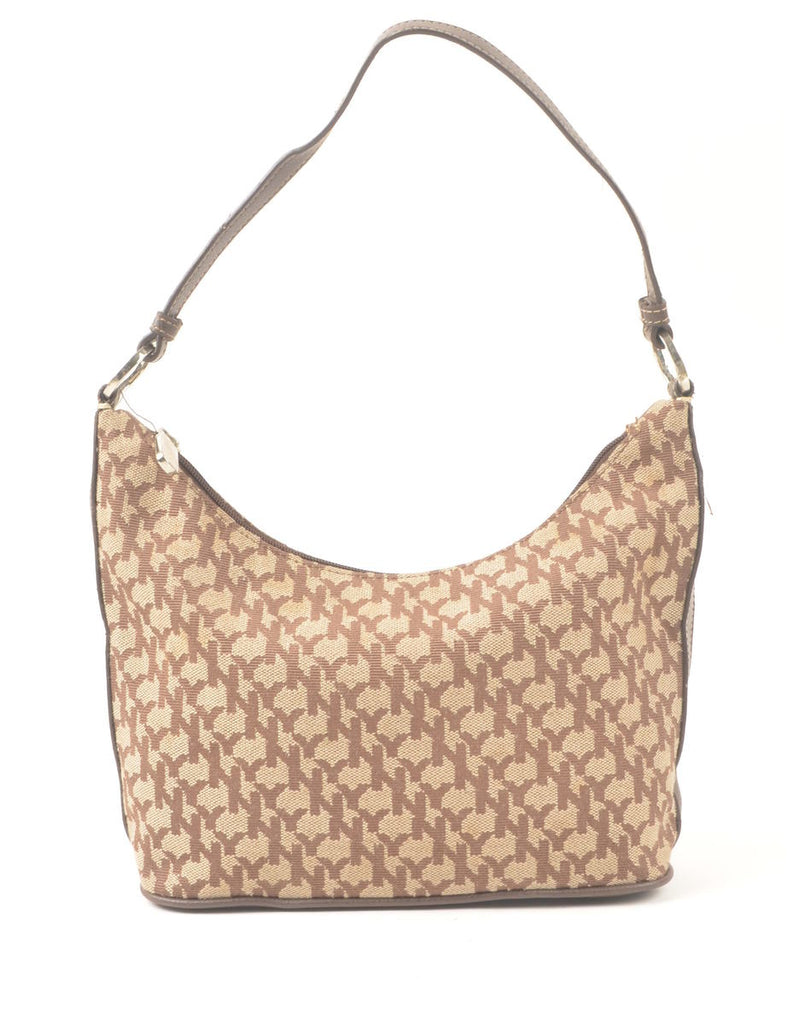 Brown & Beige NY Monogram Hobo Bag - S