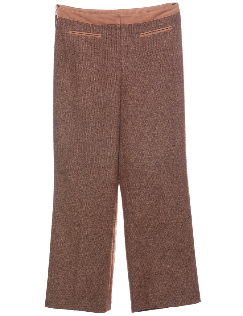 Brown Classic Straight-Fit Trousers - W30 L28