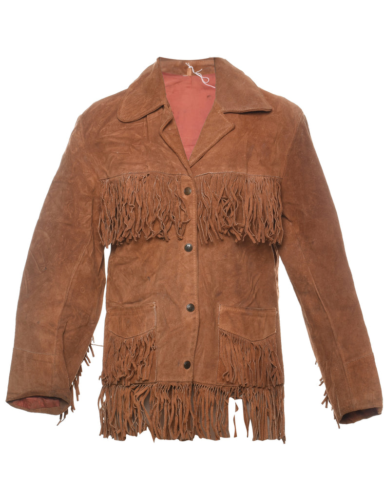 Brown Classic Suede Jacket - M